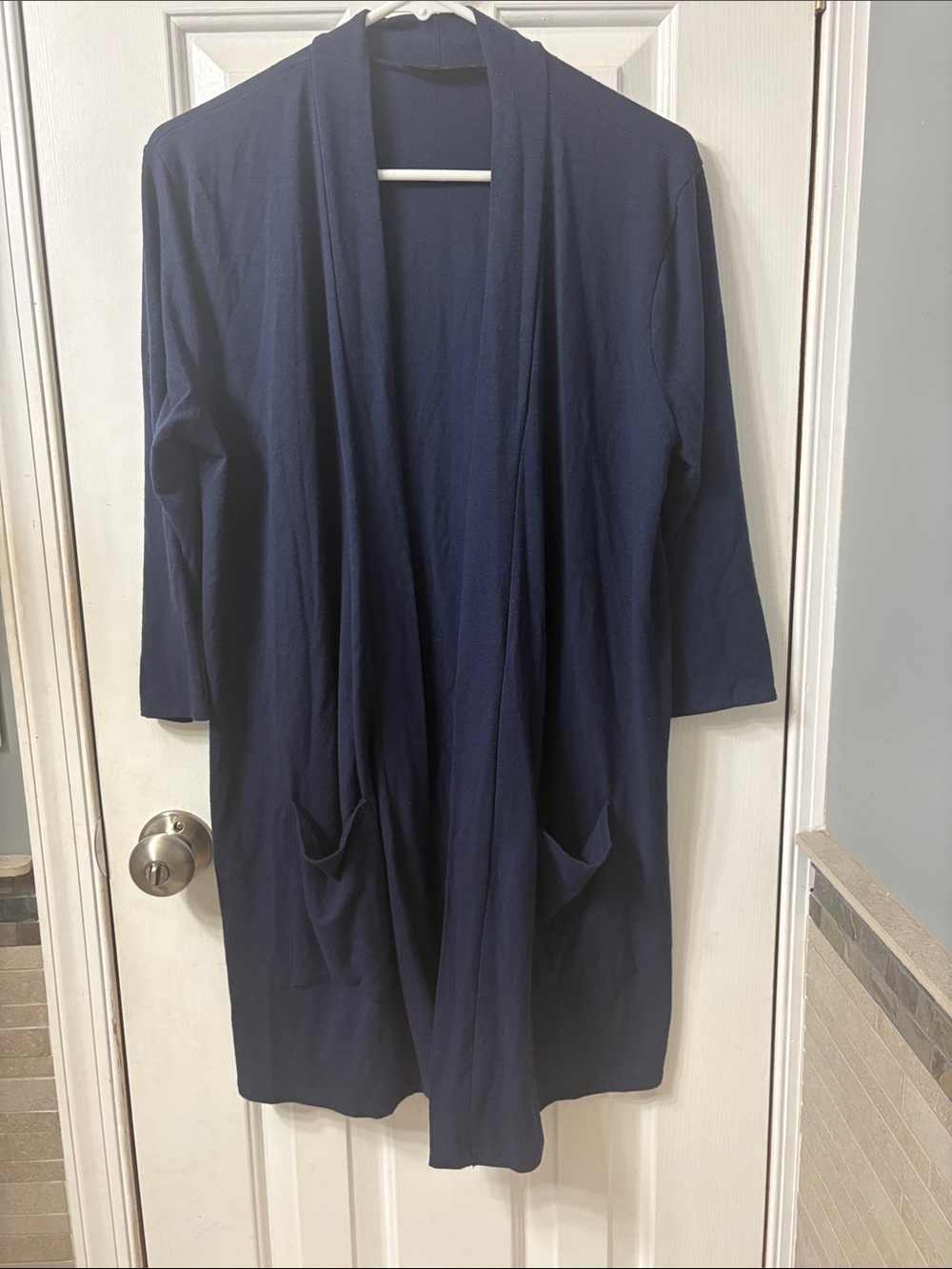 Shiela Rose Classic Open-Front Navy Women's Cardigan #42